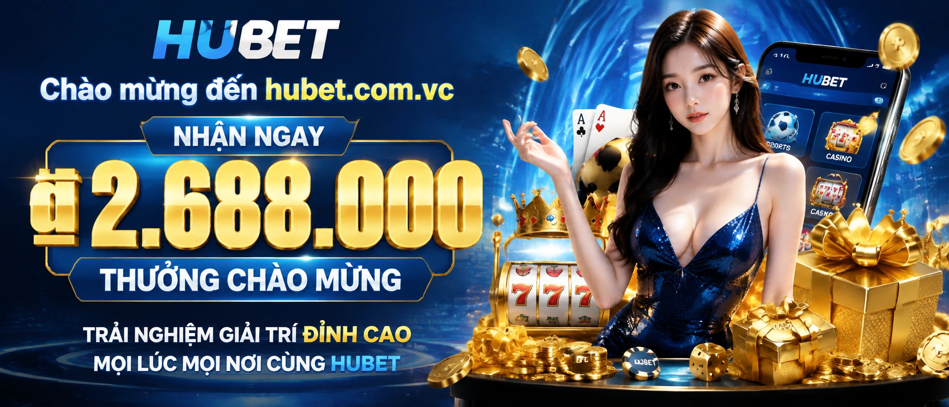 Giao diện HUBET trang chủ casino online Việt Nam